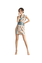 Japanese Style Printed Kimono Lingerie Roleplay Set