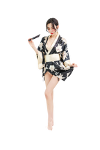 Japanese Floral Kimono Lingerie Roleplay Set