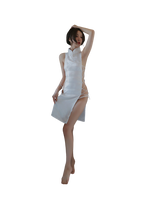 Sexy Side-Slit Lace-Up Cheongsam Lingerie Set