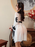 Lace Robe Lingerie Roleplay Costume Set