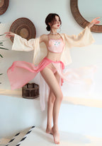 Chinese Embroidered Hanfu Lingerie Roleplay Set