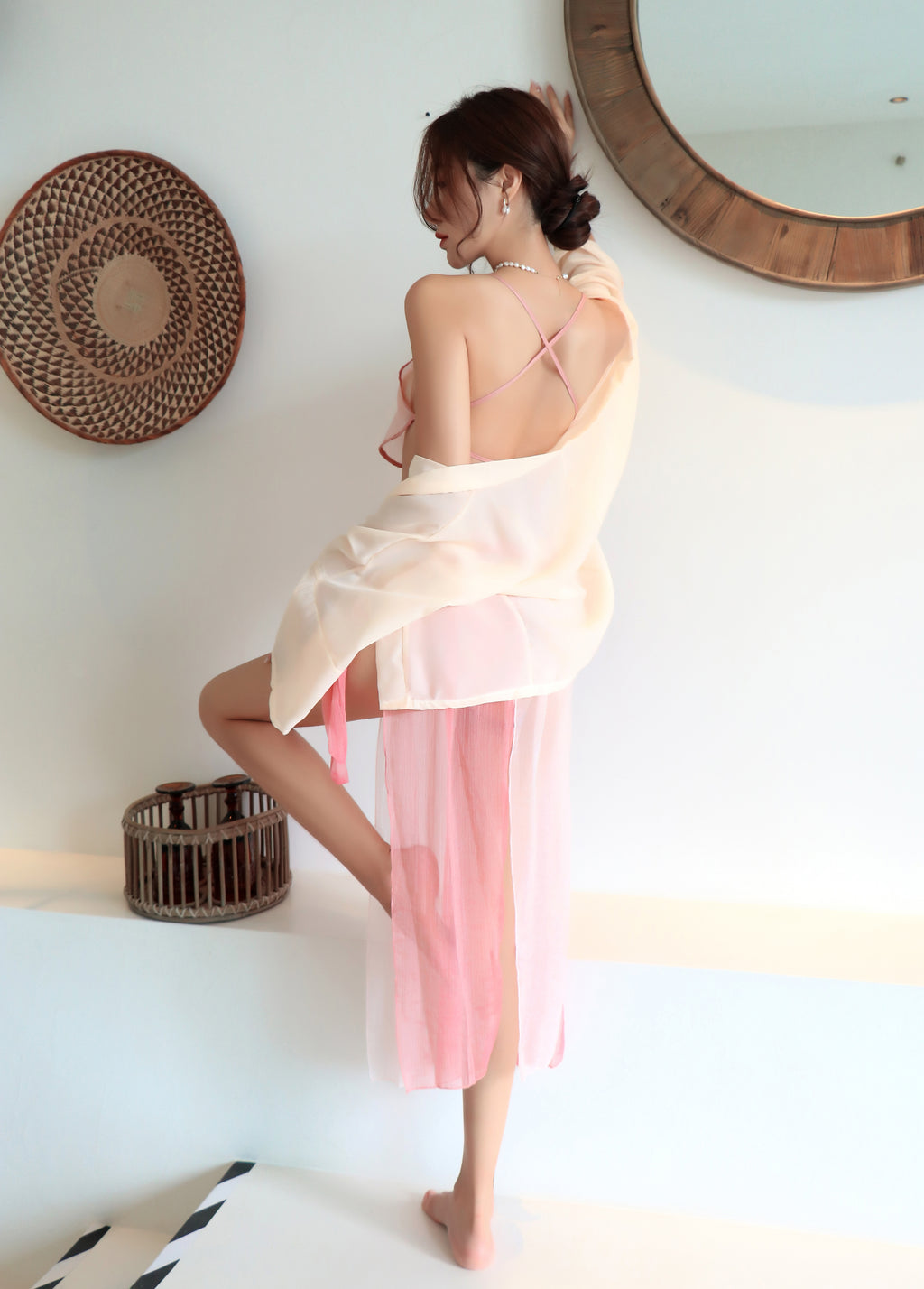 Chinese Embroidered Hanfu Lingerie Roleplay Set