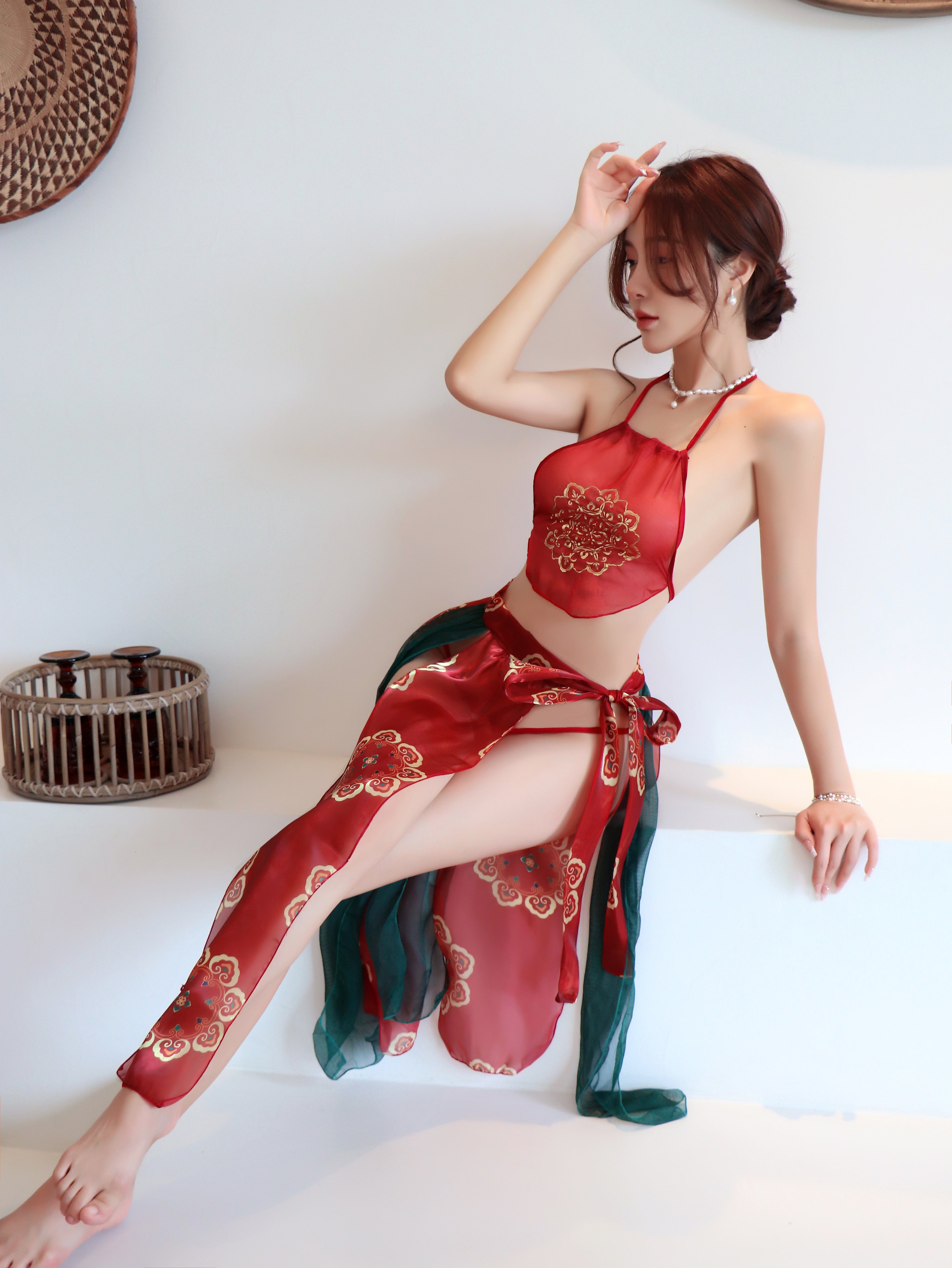 Classical Embroidered Hanfu-Inspired Lingerie Set