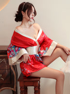 apanese Floral Kimono Lingerie Roleplay Set