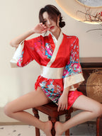 apanese Floral Kimono Lingerie Roleplay Set