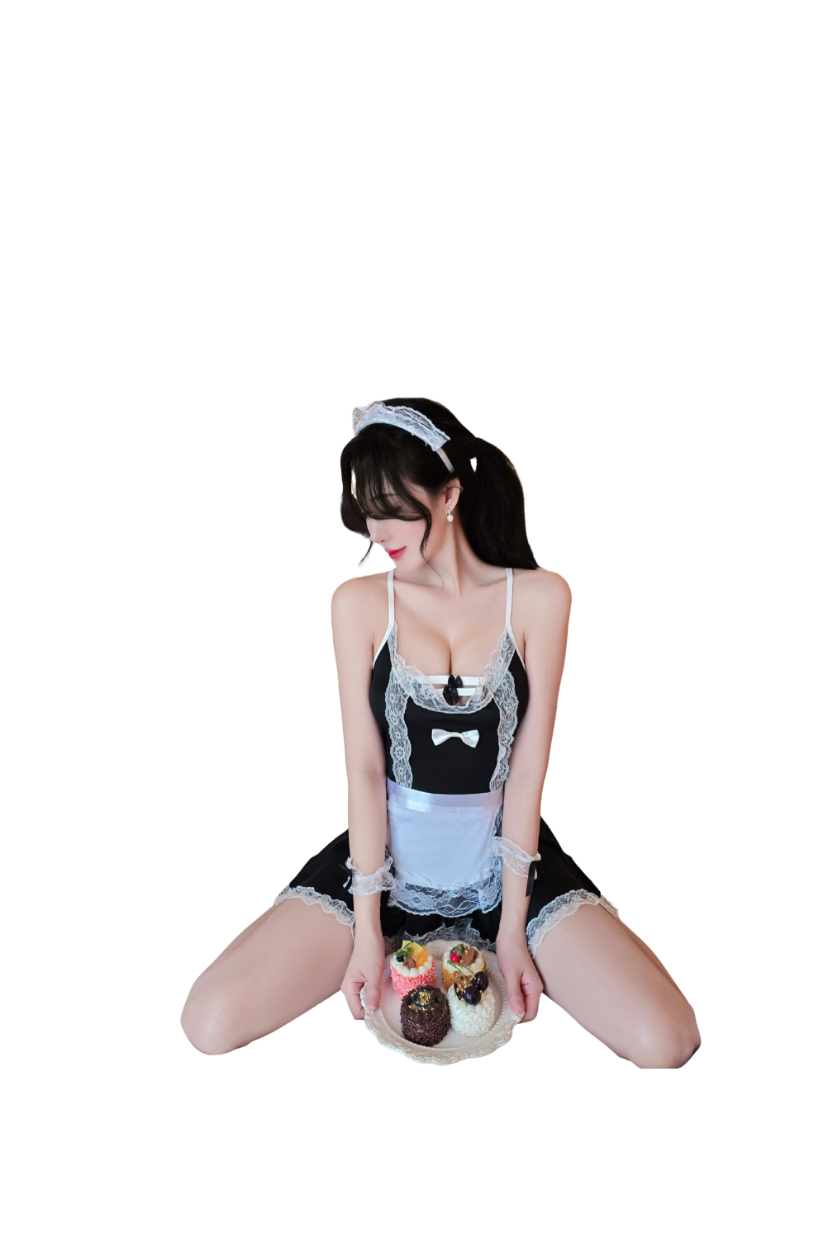 Lace Apron Maid Lingerie Roleplay Costume Set