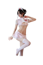 Pink Nurse Lingerie Costume Set – Roleplay Cosplay Outfit