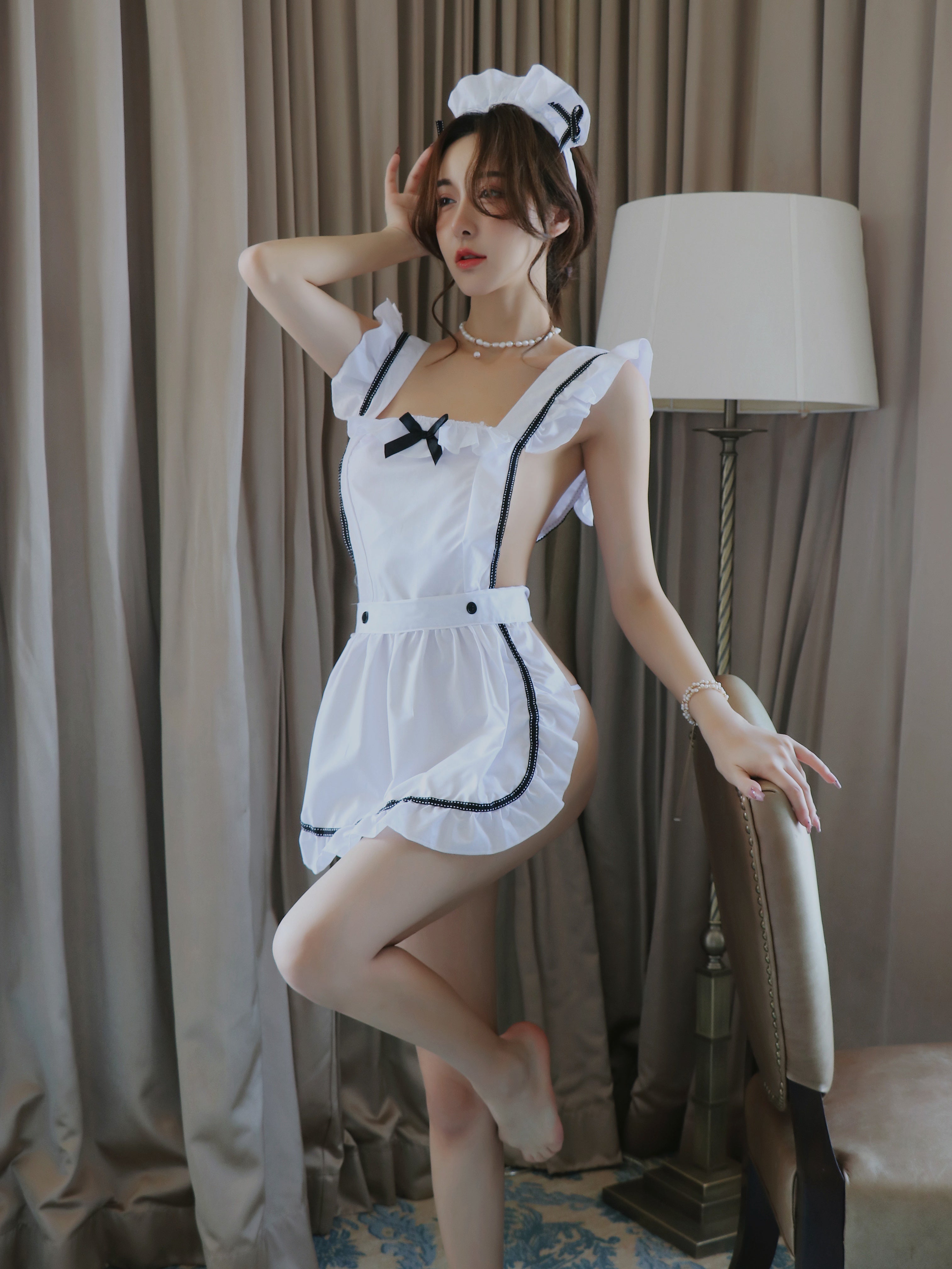 Cute Lace Maid Lingerie Roleplay Costume Set