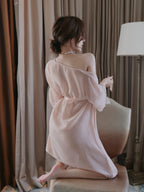 Lace Sheer Lingerie Robe Dress Set