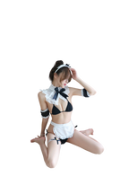 Lace Strappy Maid Lingerie Roleplay Costume Set